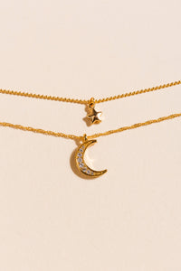 Layered Star and Moon Necklace